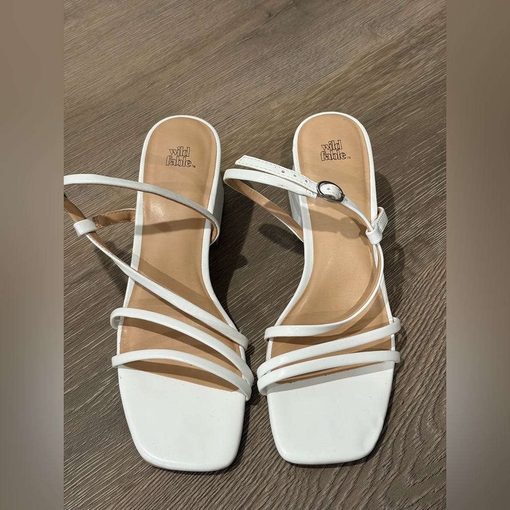 Target Wild Fable White Strappy Sandals